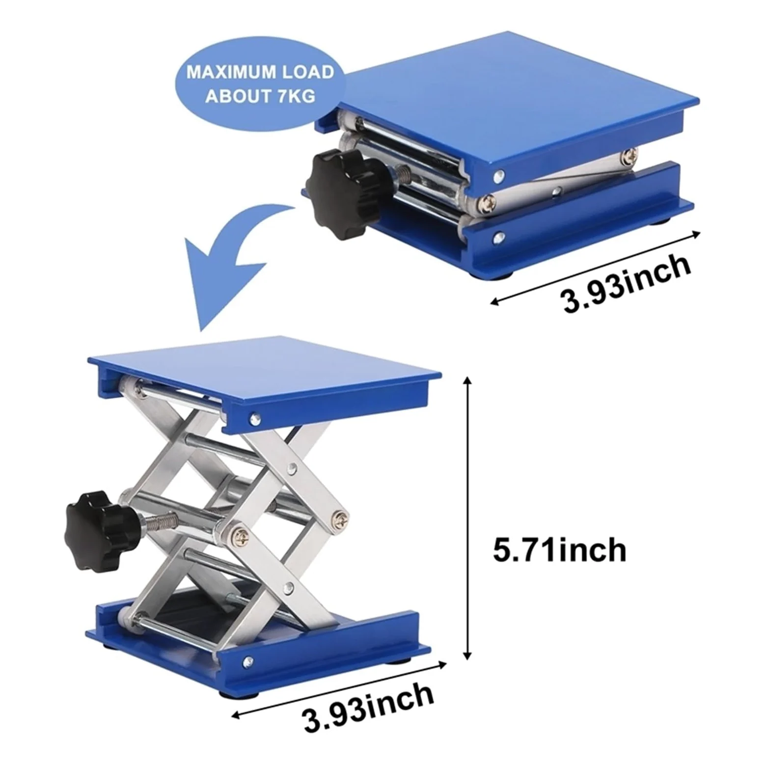 Plataforma Elevadora De Tijera con Gato Laboratorio Aleación Aluminio/Mesa Plegable, Control Altura Perfecto For Trabajo, Físico ElevacióN FáCil