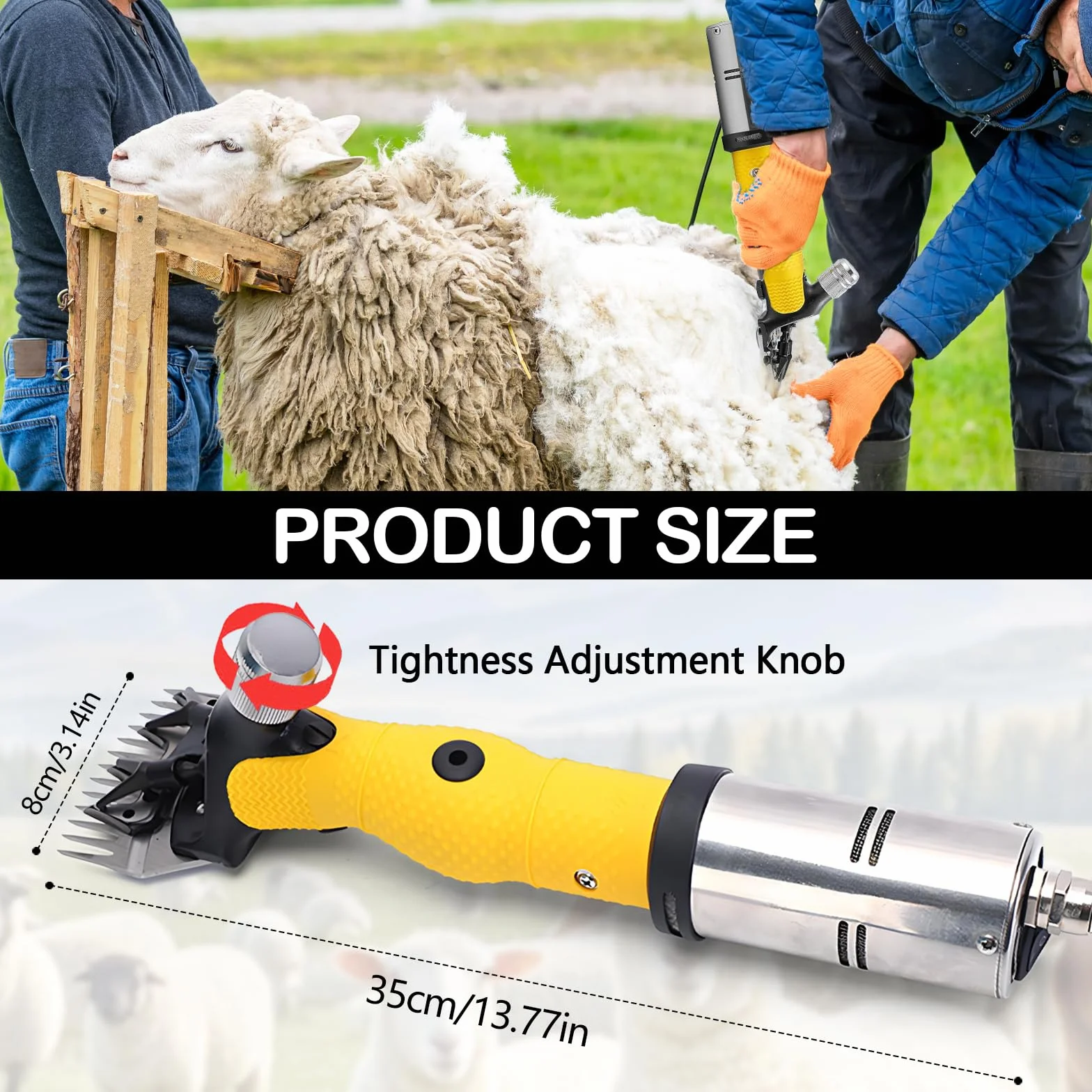 Profesional Esquiladora Ovejas, 850W 2800RPM Cuchilla Recta 13 Dientes Protección Sobrecalentamiento Cable 5M Para Ovejas Alpacas Cabras Eléctrica Potente De Alto Rendimiento