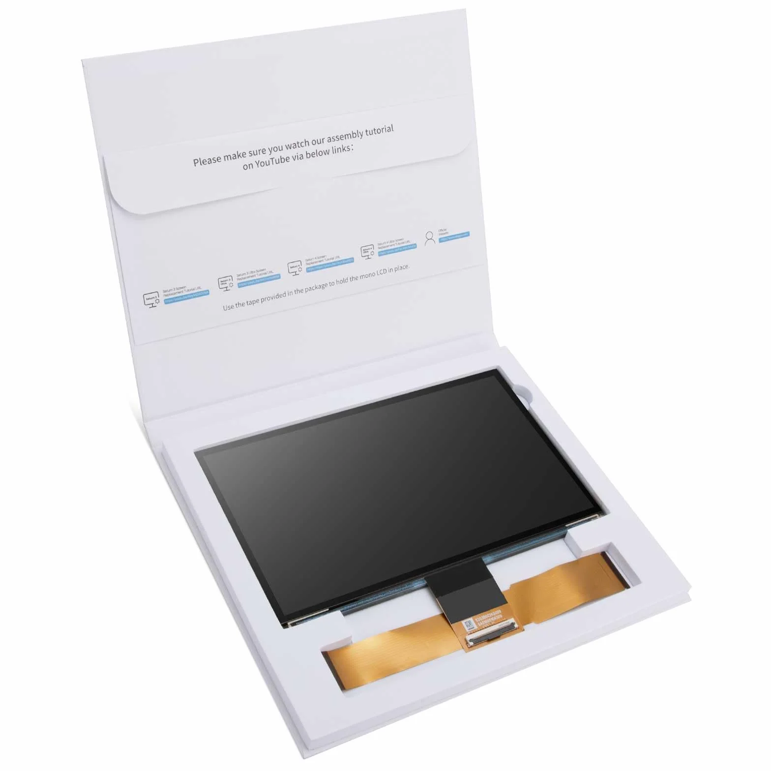 ELEGOO Pantalla LCD para Saturn 4 y Saturn 4 Ultra con Alta Resolución de 11520x5120 y Protector Robusto de Vidrio Templado 9H