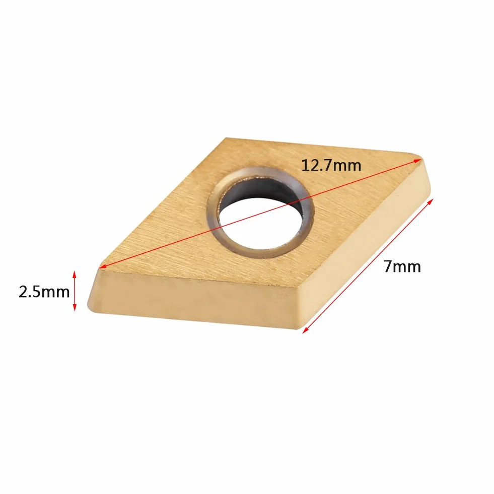 Insertos de Carburo CNC DCMT070202 Tin-coated para Fresado de Acero