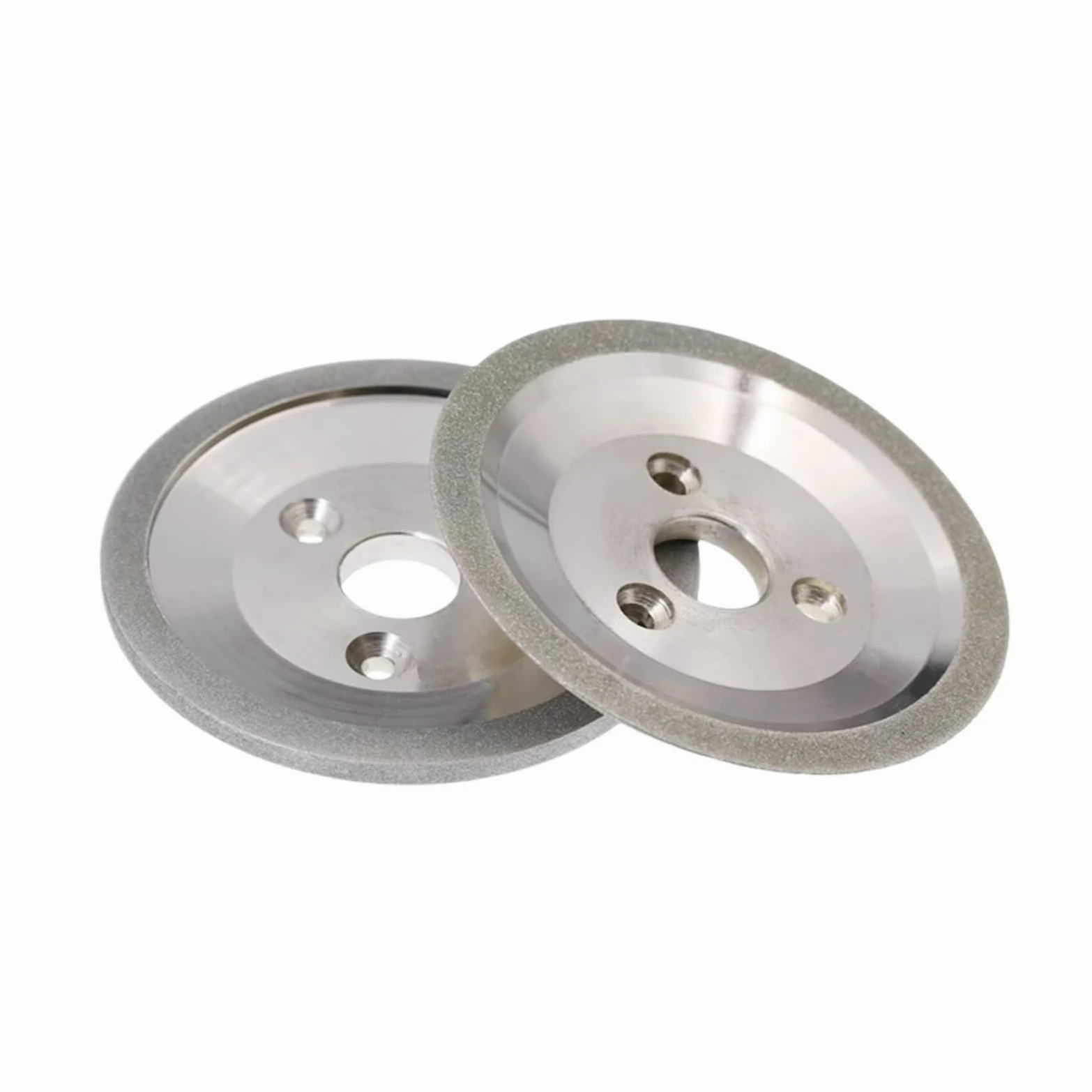 Disco abrasivo de diamante de tres agujeros de 125 mm for afilar cuchillos. Disco abrasivo for acero de tungsteno y cortadores de PCD.(2000grit-90DEG)