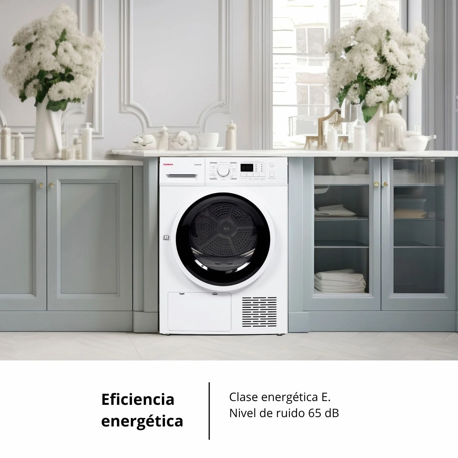 Corberó Secadora Bomba de Calor CSBCM820W 8 Kg 15 Programas Display LED Blanco