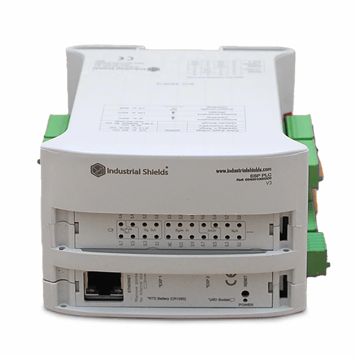 PLC industrial ESP32 PLC 21 – Controlador lógico programable con 21 E/S – WiFi y Bluetooth – Compatible con Arduino IDE, Modbus y MQTT – Industrial Shields