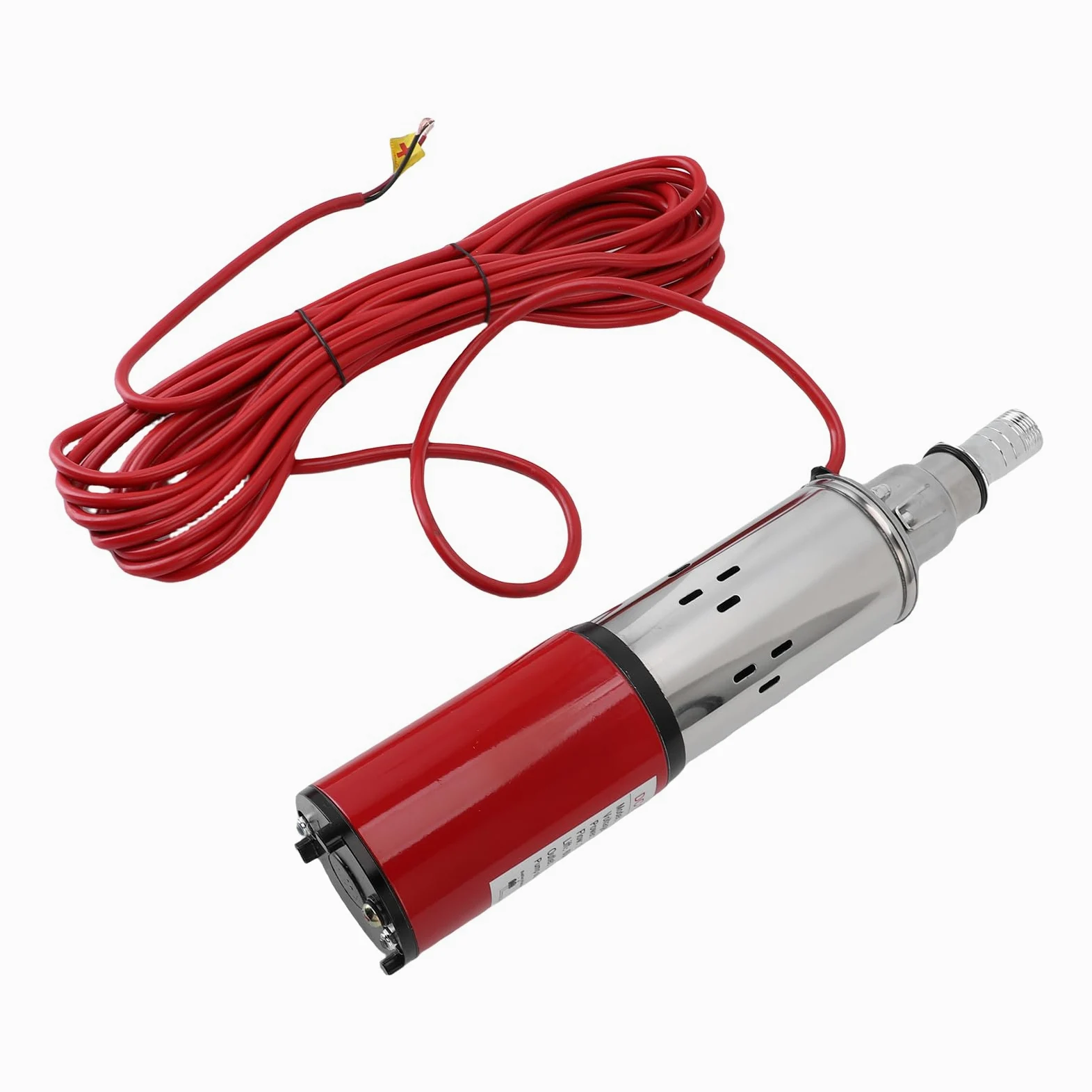 Luqeeg Bomba de Pozos Profundos Sumergibles 36V 340W, Flujo de 6.6gpm, Bombas de Agua Solar de 196 Pies con Salida de 1 Pulgada, Sumergible de Pozo Profundo de Acero Inoxidable para Industrial,
