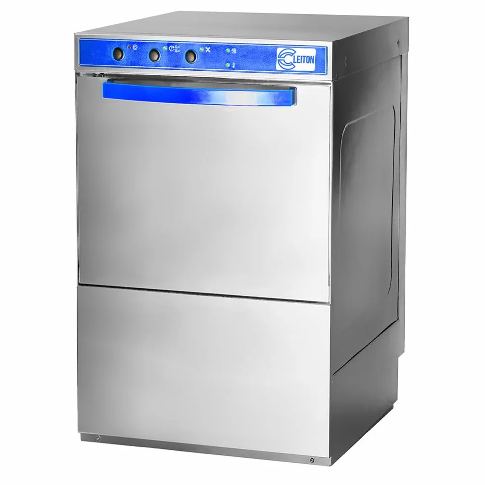 Cleiton® Lavavajillas Industrial Hosteleria | 50x50 | 2 Programas de lavado | 2730W | Lavado en 2 minutos | 565x665x835 mm | Con Bombas de Abrillantador Detergente y Desagüe