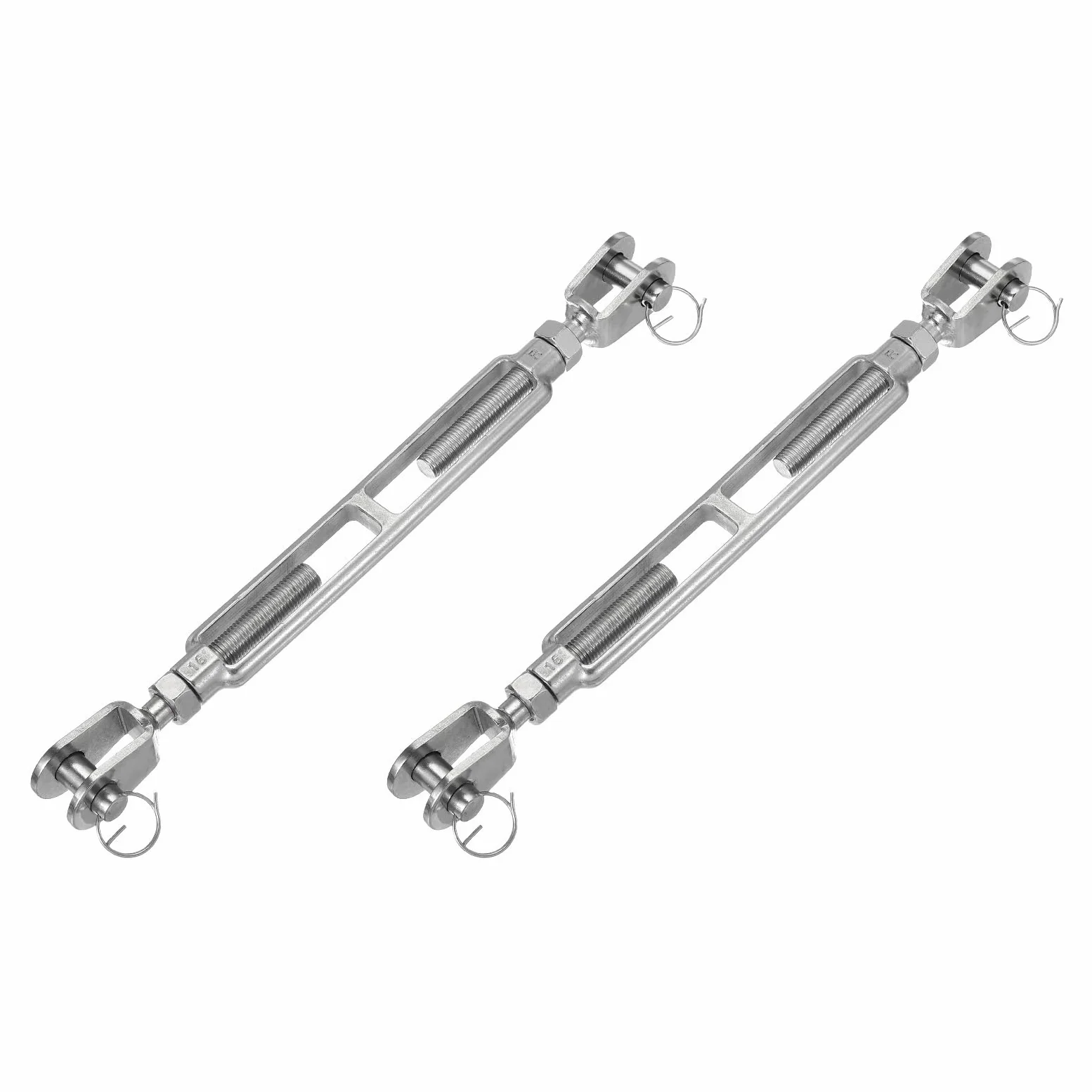 QUARKZMAN 2 Piezas M16(5/8") Tensor De Cable De Ojo Y Ojo, Tensor Ajustable De Acero Inoxidable 304 para Vela De Sombra, Tendedero, Límite De Carga De Trabajo 5300 Lbs