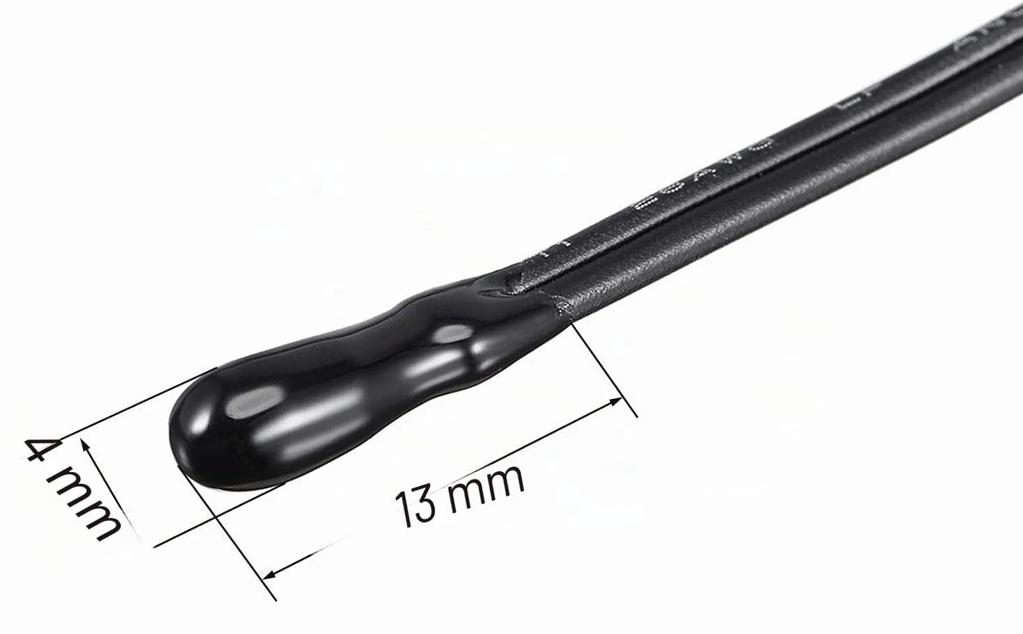 Sensor de temperatura NTC 10K 3950, sonda impermeable, cable de extensión digital, cabezal de goma