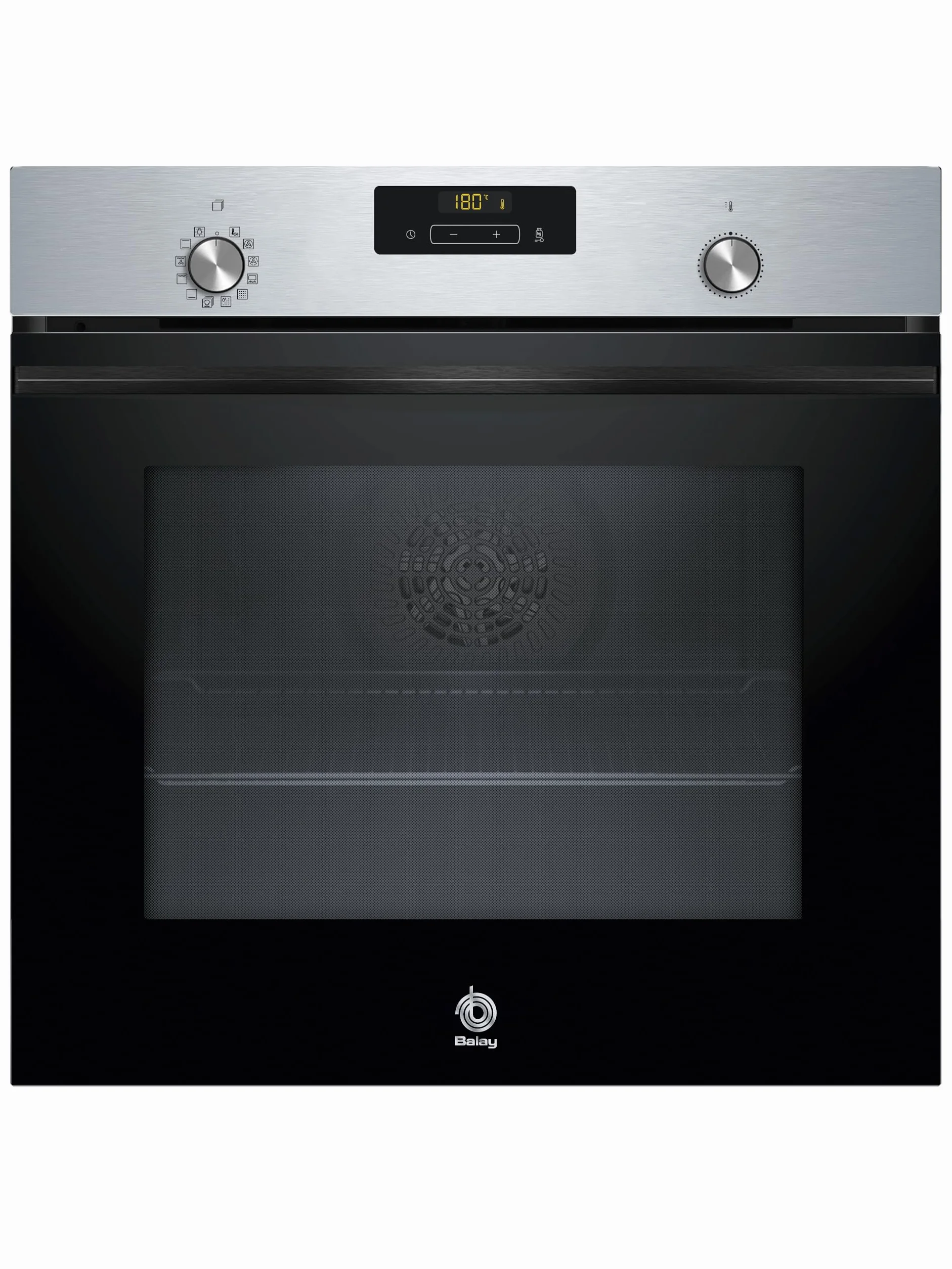 Balay Horno multifunción 60 cm Pirólisis Aqualisis Control Comfort 10 recetas Cristal Negro 3HB4841X3