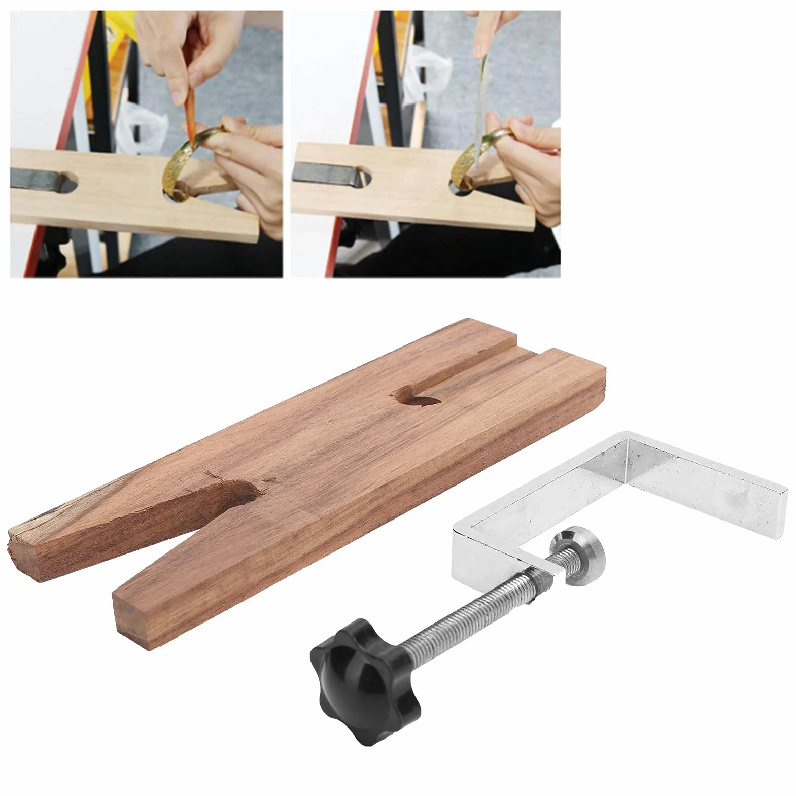 Joyeros Workbench de Madera con Abrazadera en Forma de C y Ranura en V para Fabricación de Joyería