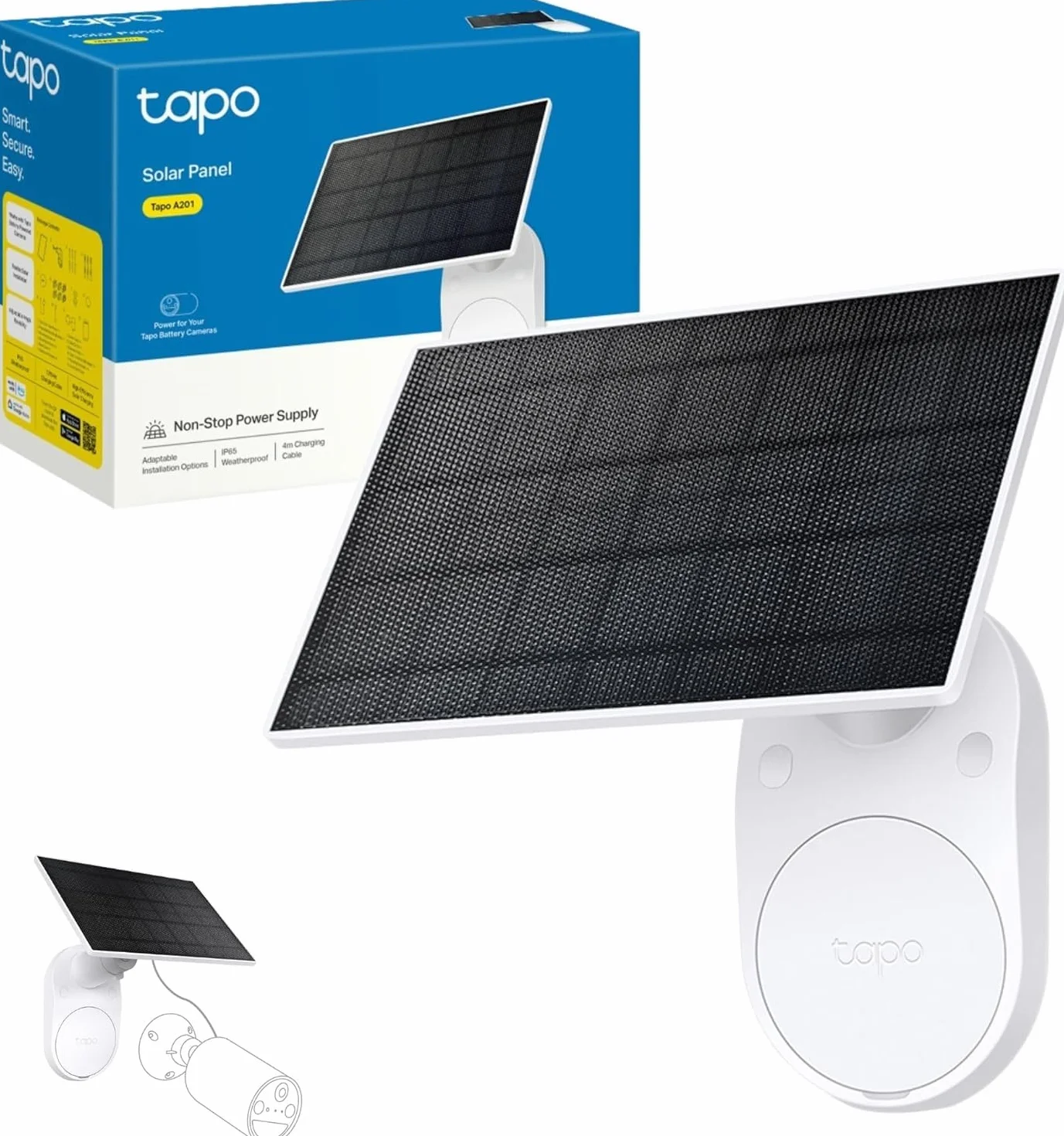 Tapo A201 Panel Solar IP65 Células Monocristalinas Cable 4m