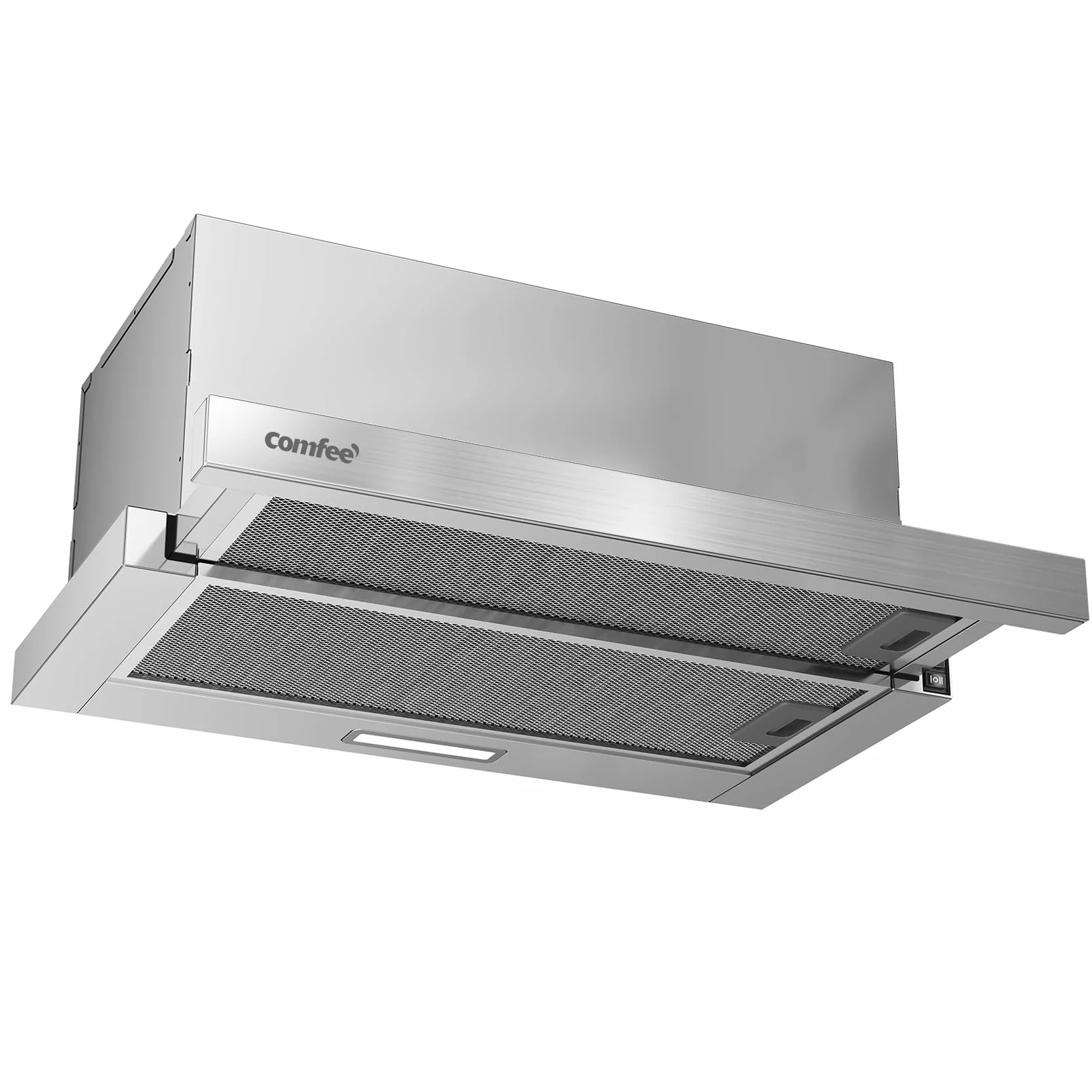 COMFEE' CHL03M21S Campana Extractora Telescópica Plana 60 cm, Clase A+, 400 m³/h, Plateado