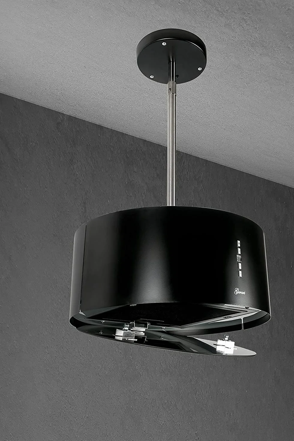 GURARI Sombrero isla 50 cm 860 m³/h LED negro filtro carbón