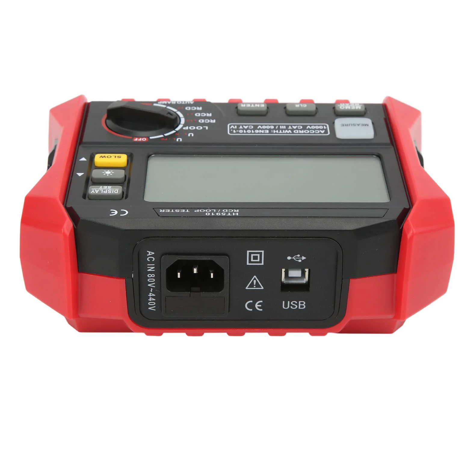 Instrumento de Prueba de Resistencia de Bucle, Probador de Resistencia de Aislamiento Digital Prueba de Bucle RCD Rango Automático Completo Multifuncional, Medidores de