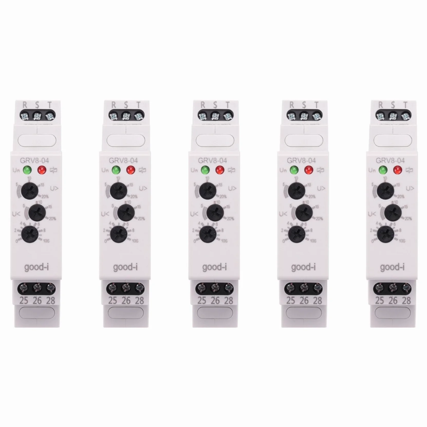 5X GRV8-04 M460 Relé de Monitoreo de Voltaje TrifáSico Secuencia de Fase ProteccióN de Falla de Fase Relé de Control de Voltaje