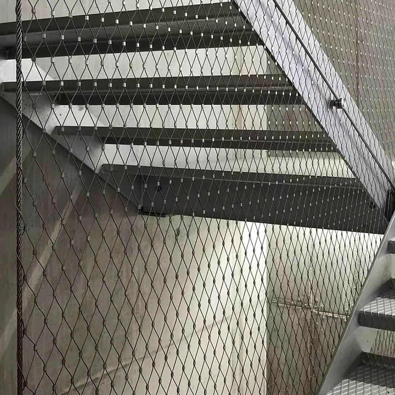 Red de seguridad de alambre de acero inoxidable flexible para balcón y escaleras, red de jardín para aves de corral y mascotas, 100 cm x 200 cm