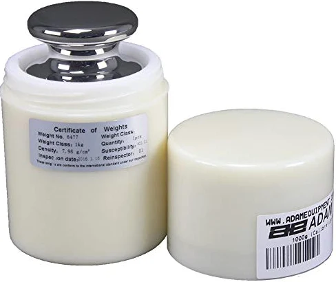Adam Equipment 1 kg de peso de calibración de acero inoxidable OIML clase M1