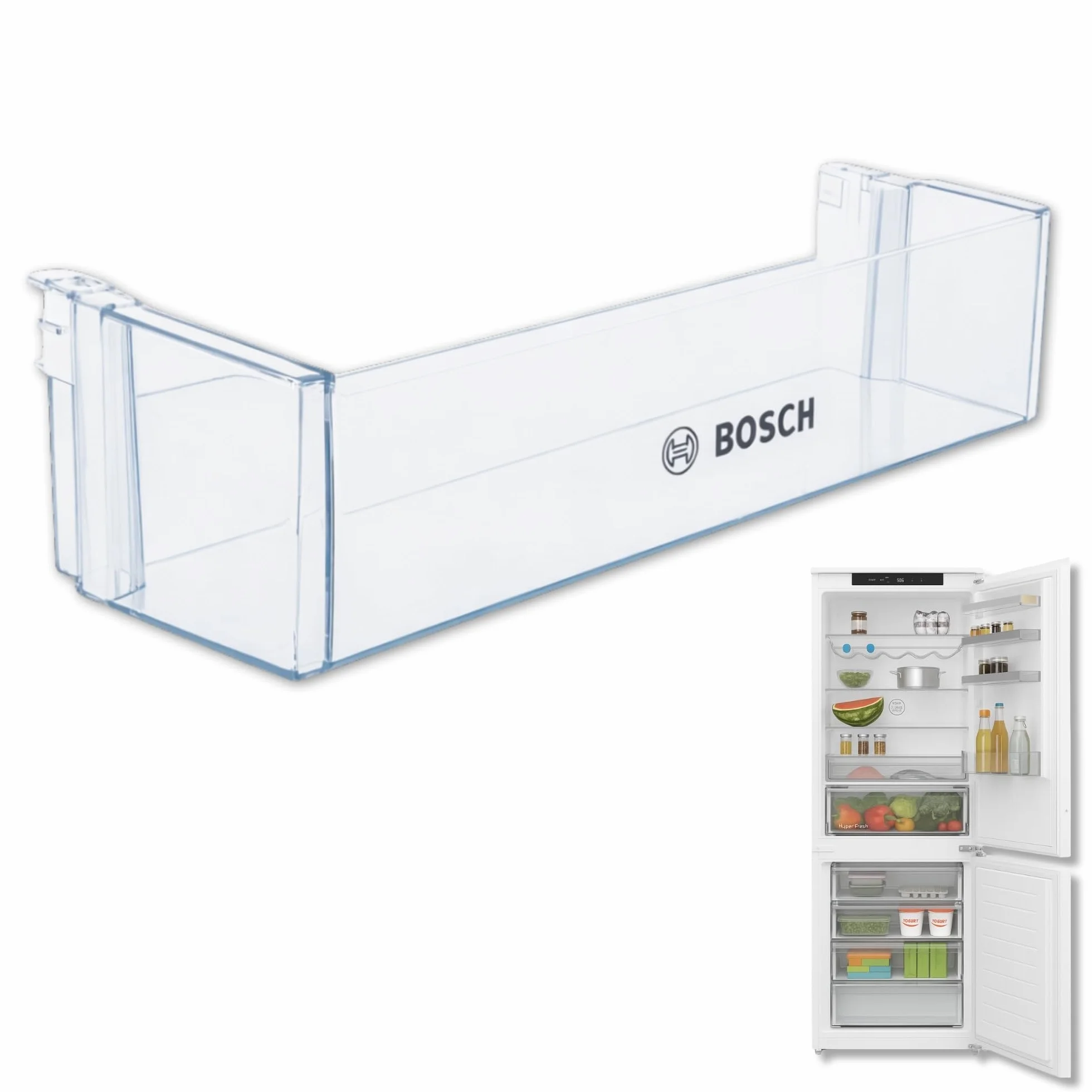 Estante Botellero Frigorífico compatible con Bosch, 442 x 124,9 x 100 mm
