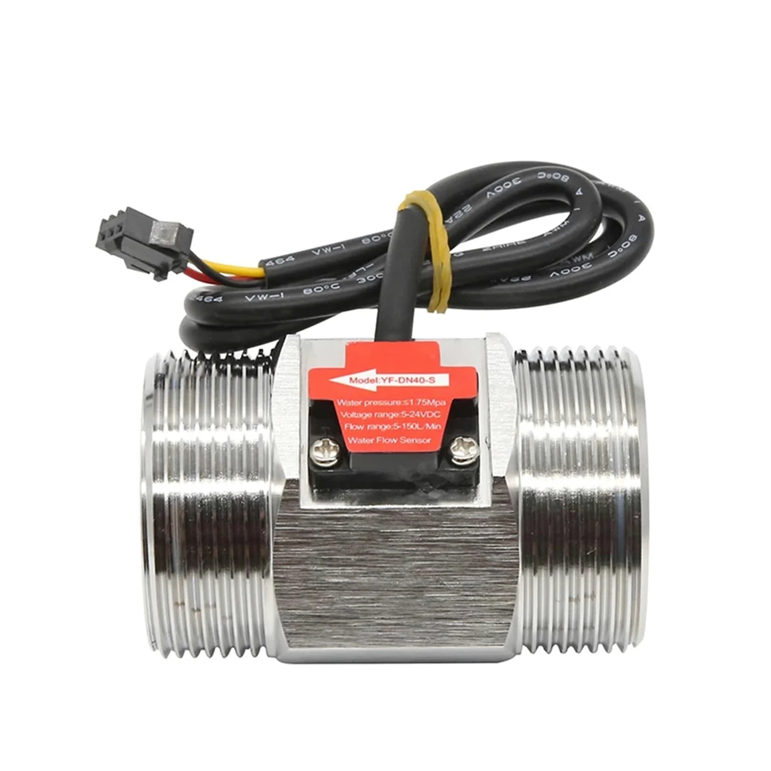 Sensor de Flujo de Agua de Acero Inoxidable 304, detección de Flujo de Agua Dn40 Dn50, caudalímetro Hall de 1,5 Pulgadas G2(YF-DN40-S)