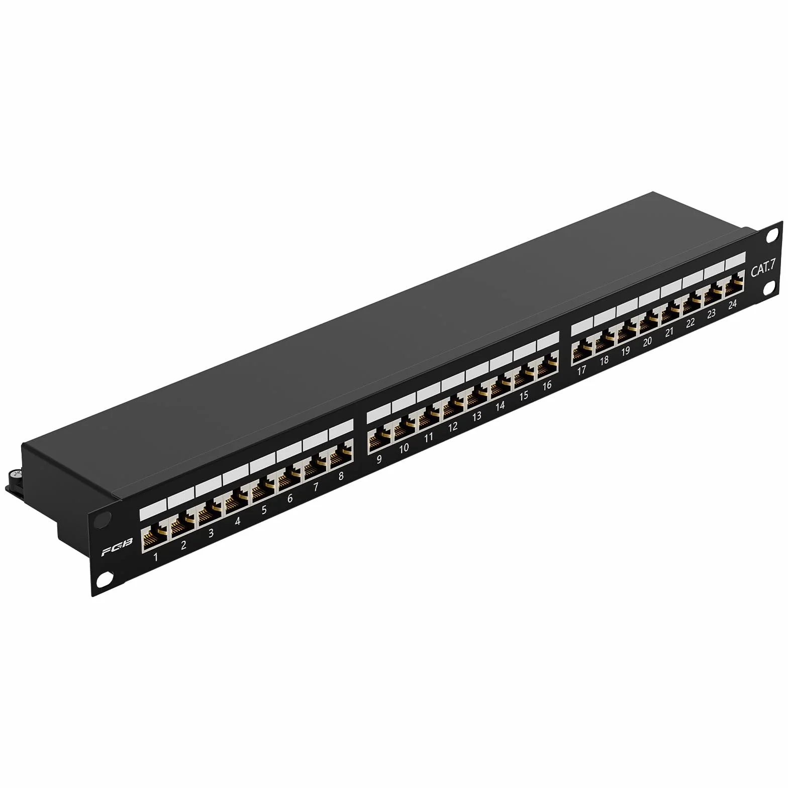 Panel de conexiones CAT 7 24 puertos RJ45 blindado 19 pulgadas