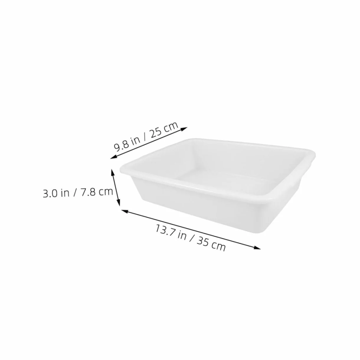 Veemoon 2 piezas Bandeja Rectangular de Plástico Organizador para Laboratorio Almacenamiento de Reactivos