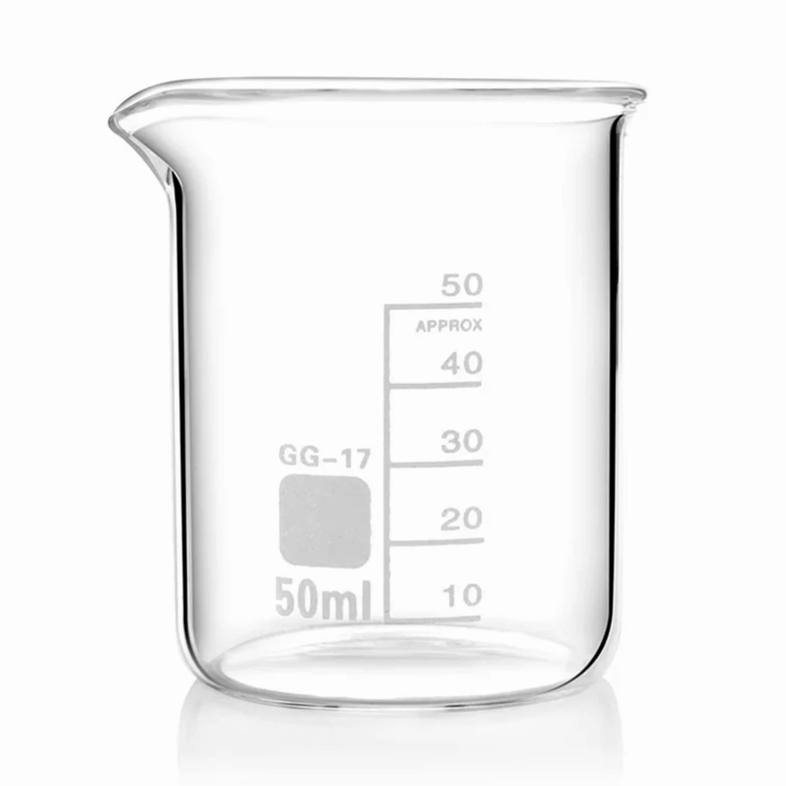 Vaso medidor de Vidrio de borosilicato Resistente al Calor, escalable, de 5 ml, 10 ml, 25 ml, 50 ml, 100 ml, 150 ml y 250 ml (4 Unidades de 250 ml) (100 ml)