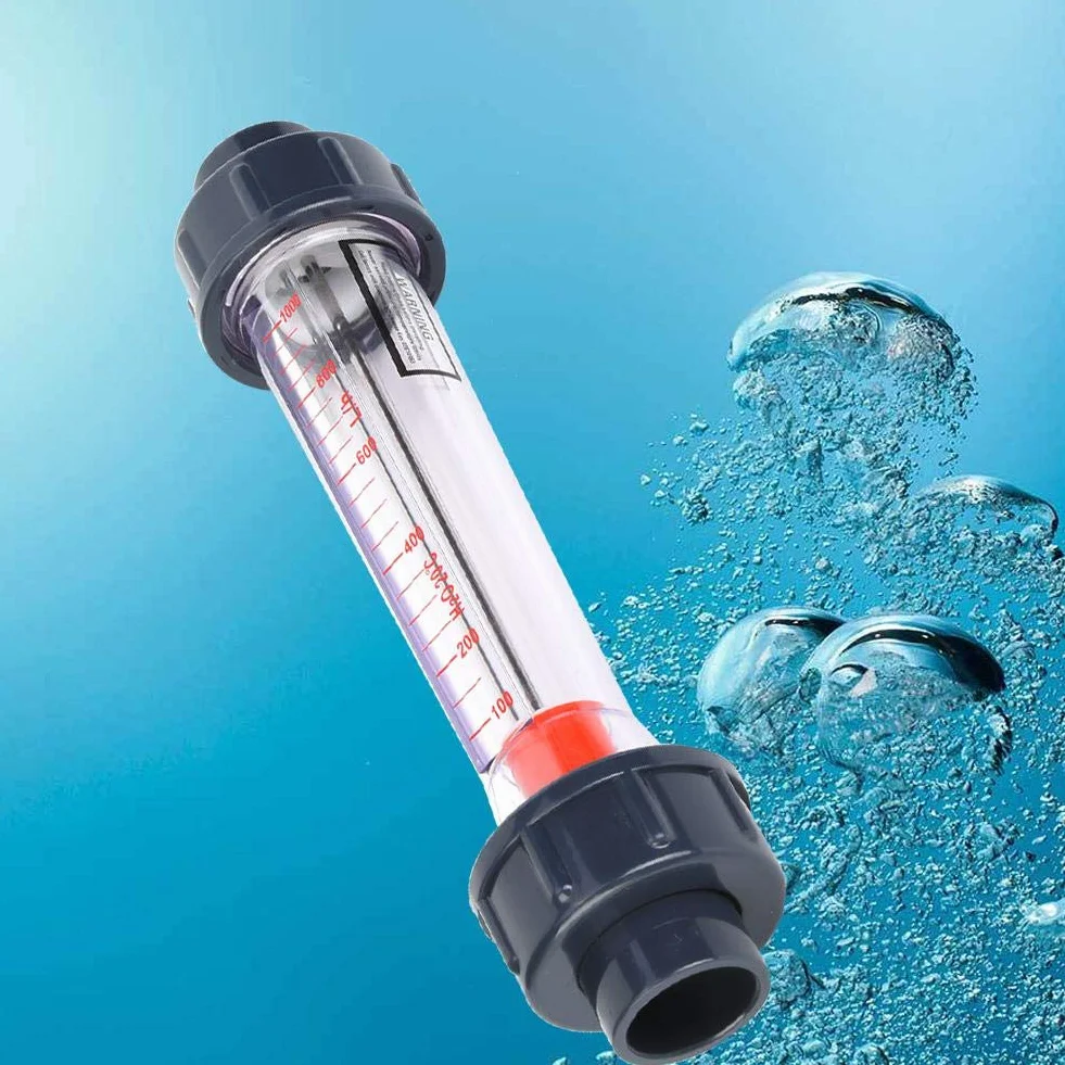 Medidor de flujo LZS-20 (D) 100-1000L/H, tubo de plástico, boca plana 25 mm/1 pulg.