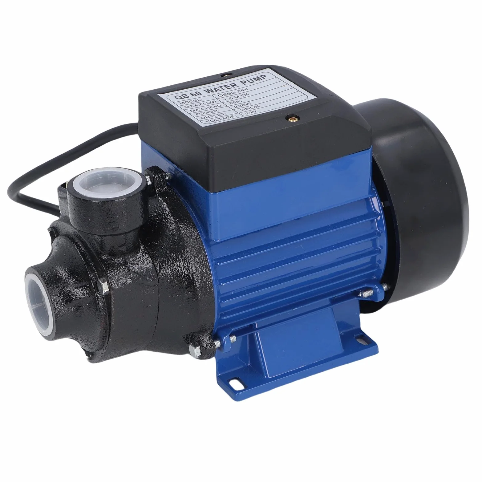 SIXRUN Bomba de Pozo Solar Bomba de Agua Solar de Hierro Fundido 230 W 25 M de 1,5 M3 H Flujo Sumergible de Doble Rodamiento de Bolas para Riego Transferencia de Agua Pozos Poco Profundos