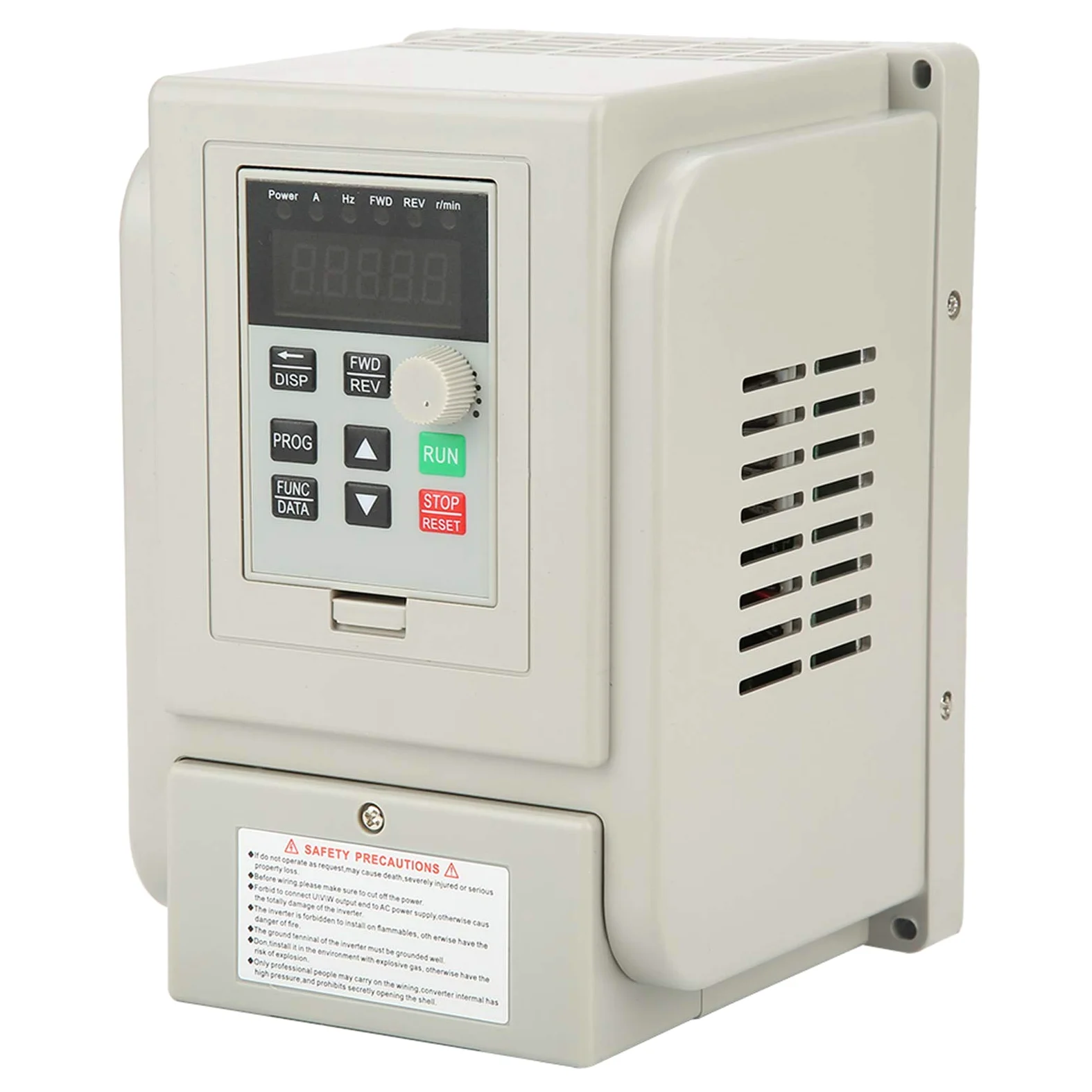 Controlador de Velocidad Vfd de Frecuencia Variable de 220 Vac de Frecuencia Ajustable Monofásica de Rendimiento Electrónico CNC para Motor de CA Monofásico de 1,5 Kw