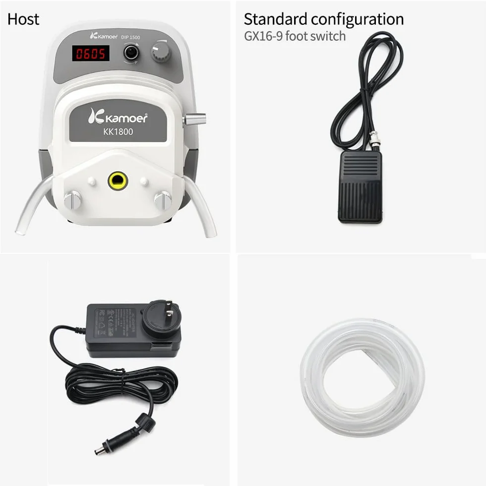 Kamoer DIP1500 V3 - Bomba de agua (24 V, 1500 ml/min, velocidad variable inteligente, 0,1 – 400 rpm, 3 rotores, pantalla LED, RS485, 7,9 x 11,1 mm)