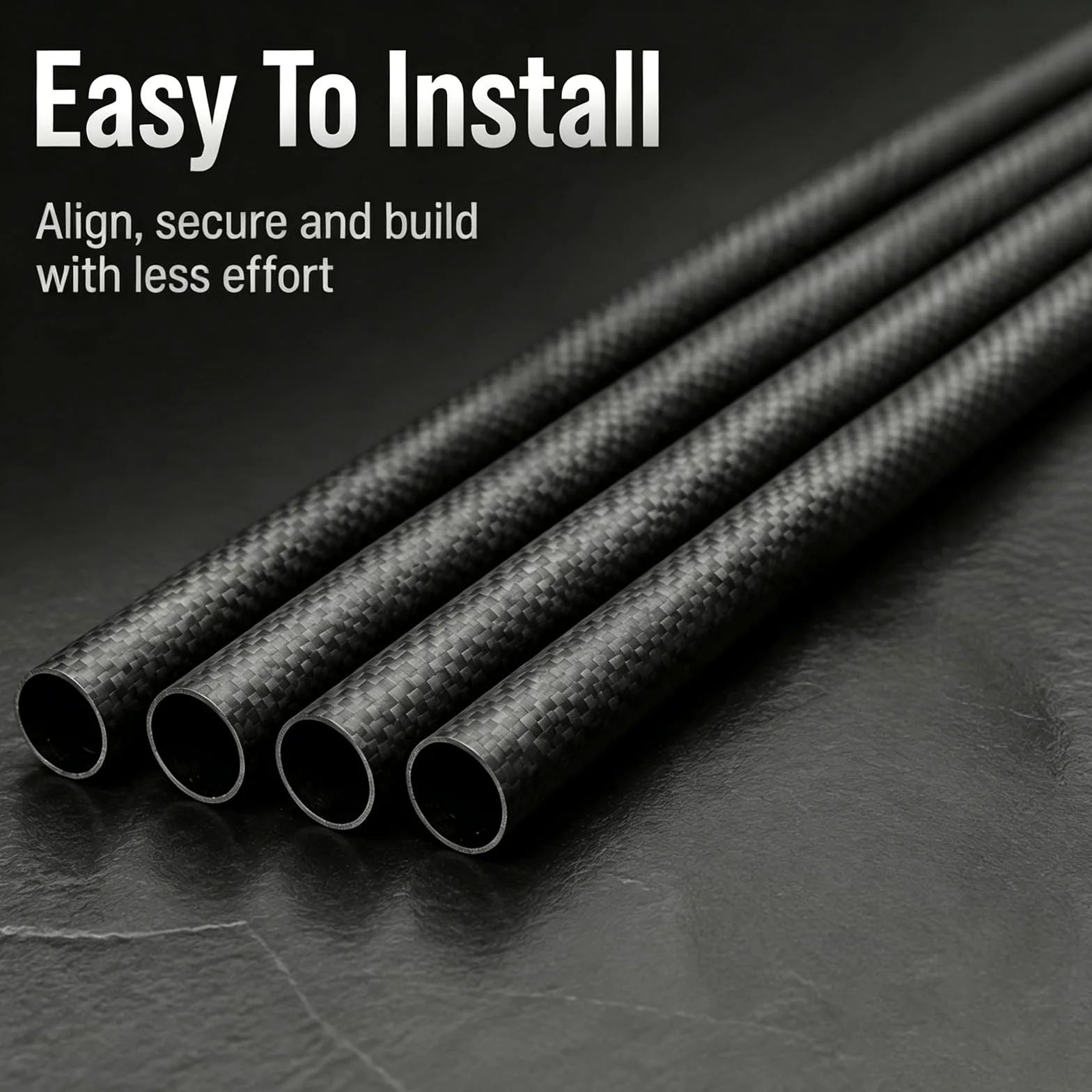 Tubo De Fibra De Carbono Tubo De Fibra De Carbono Inoxidable De 1000 Mm | Tubo Hueco Resistente De Fibra De Carbono Compuesto Enrollado Para Manualidades/veleros(27x21x1000MM)
