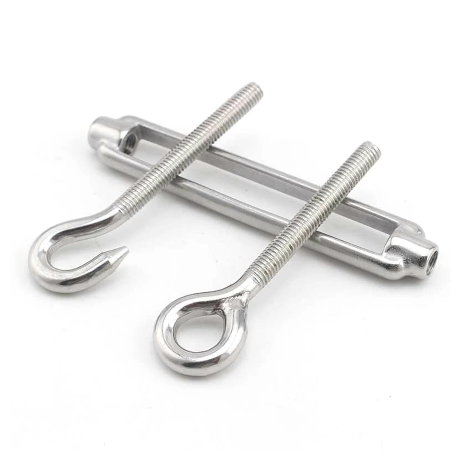 Tensor de Cable con Tensor de Cadena, Tamaños múltiples del Dispositivo de tensión de la Cuerda de Alambre del Ojo de los Ganchos del Tensor del Acero Inoxidable 304(M12)