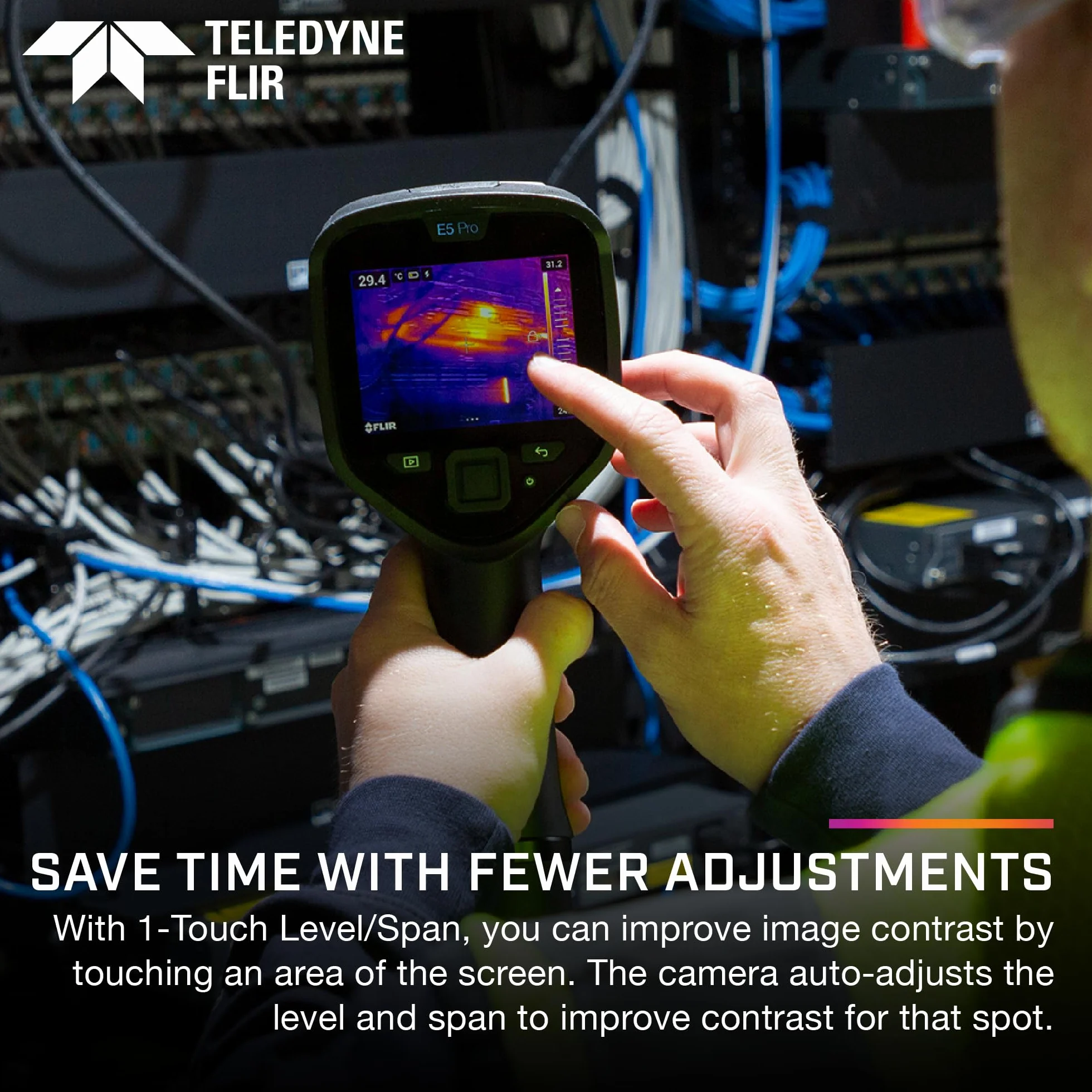 FLIR E5 Pro - Commercial Thermal Imaging Camera with Wifi. High Resolution Infrared Camera with FLIR Ignite Cloud