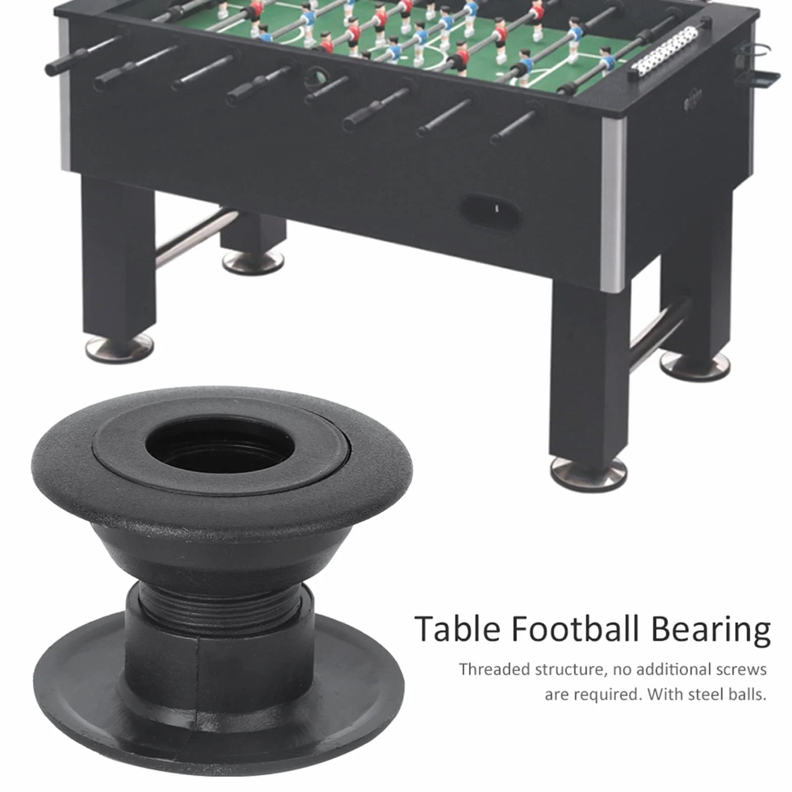 Rodamientos de fútbol de Mesa Cyrank, 10 Juegos de Casquillos con Bolas de Acero, Plástico Ligero