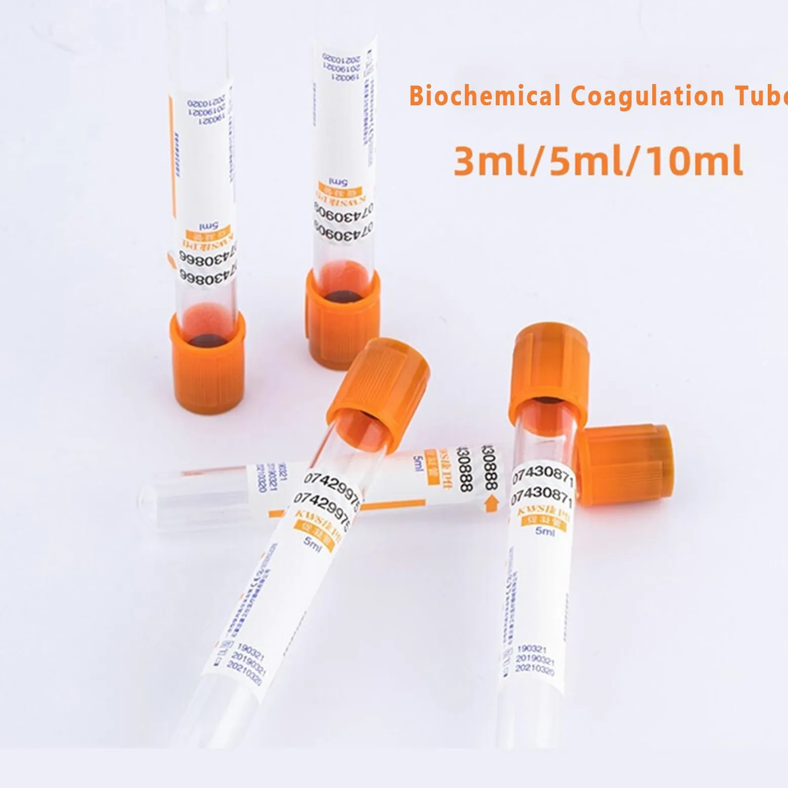 Centrífuga, Tubos para extracción de Sangre, Paquete de 100 Unidades, 3 ml, Tubo de centrífuga de un Solo Uso para Laboratorio