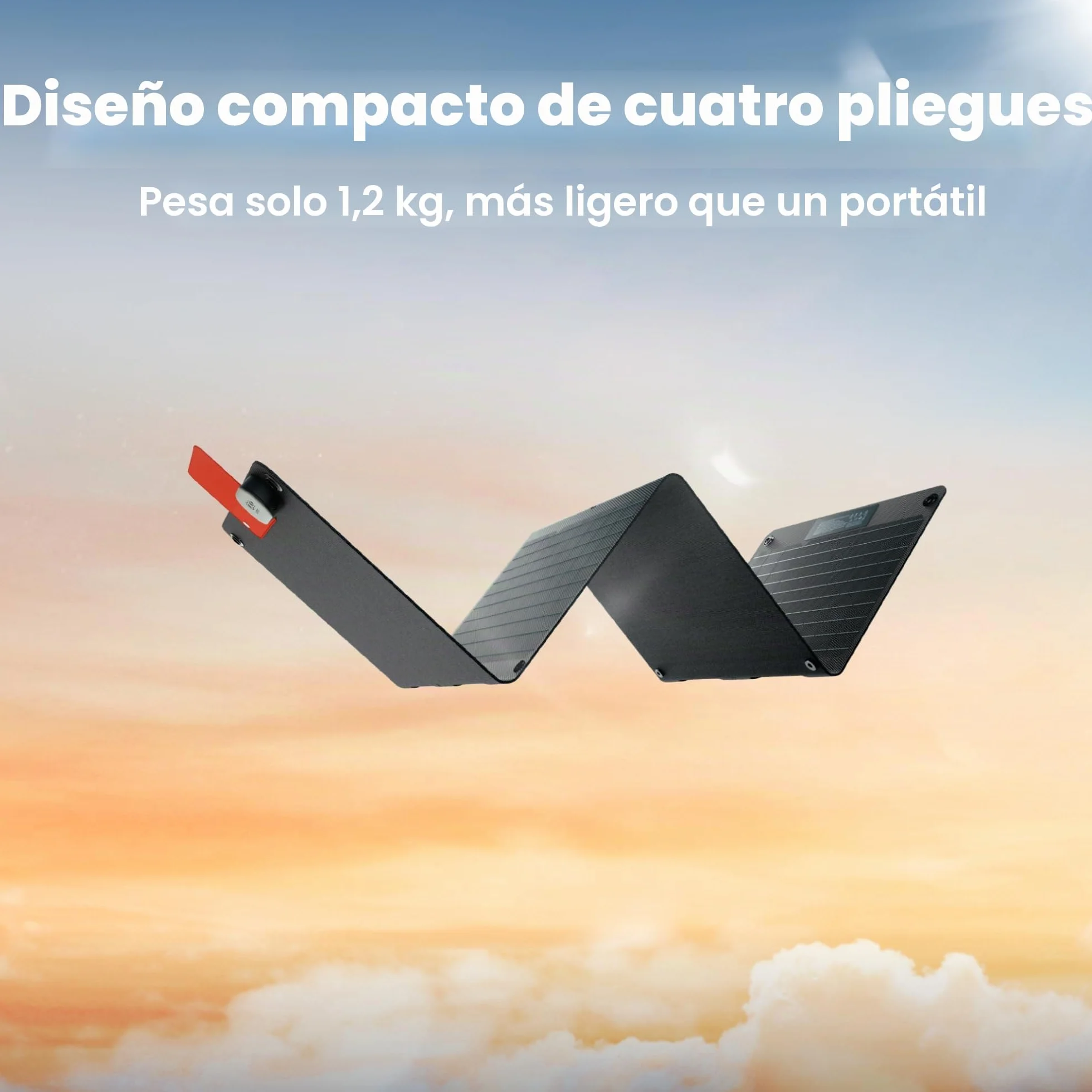 Jackery SolarSaga 40W Mini Panel Solar Portátil con Puertos USB-C y USB-A, Cargador Solar Plegable como un Libro para Móvil, Compatible con Jackery E100Plus/300Plus, IP68 Resistencia al Agua