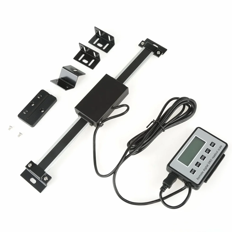 Akozon 6" Sensor de desplazamiento Digital DRO Escala de lectura LCD grande Rango de medición 0-6" Vertical para Bridgeport Mill Torno