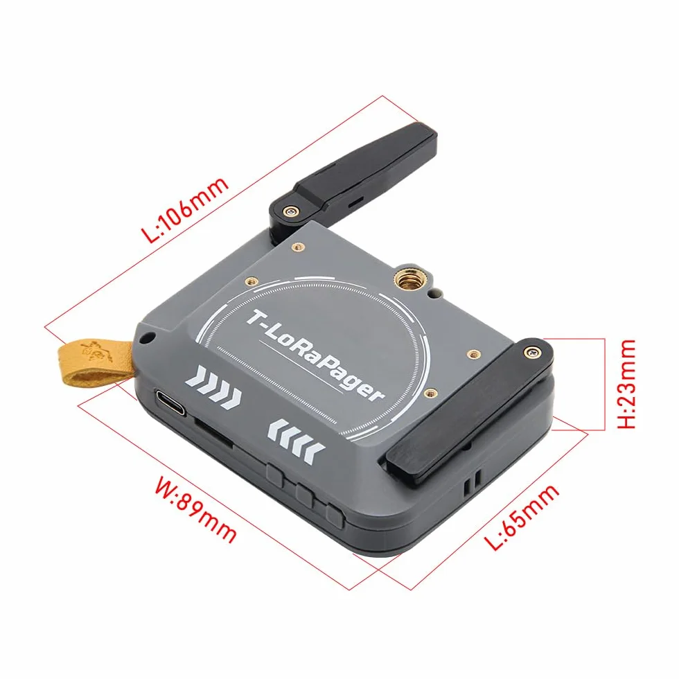 LILYGO T-Lora Pager ESP32 LoRa NFC RTC Al Smart Sensor TTGO - Placa de desarrollo con pantalla LCD IPS de 2,3 pulgadas (868 MHz, firmware Meshcore de 868 MHz)