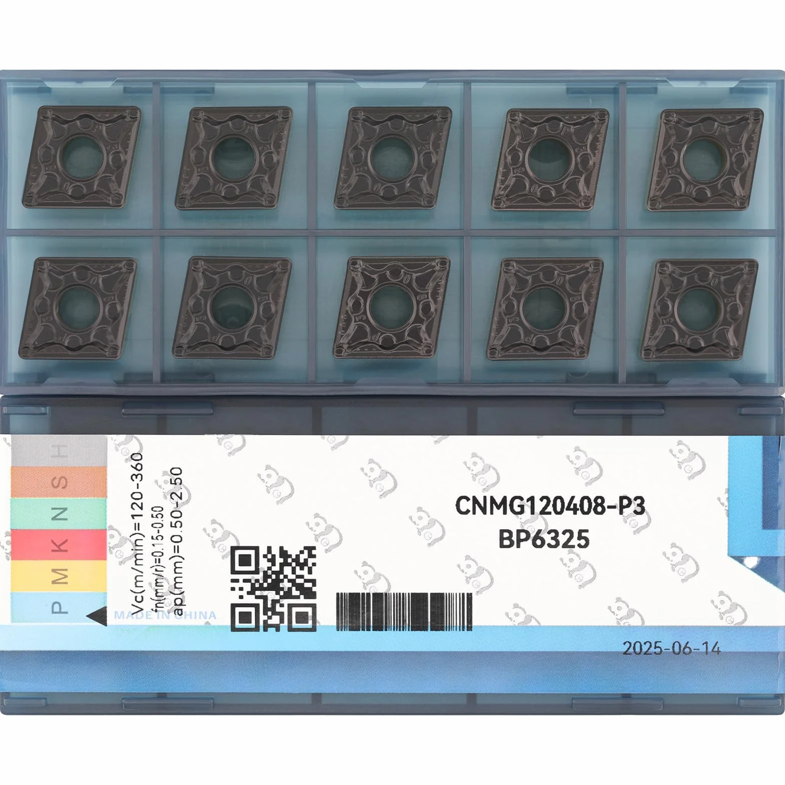 Plaquitas de Torneado CNMG120408 CNMG432 Carburo TiN 10 Piezas