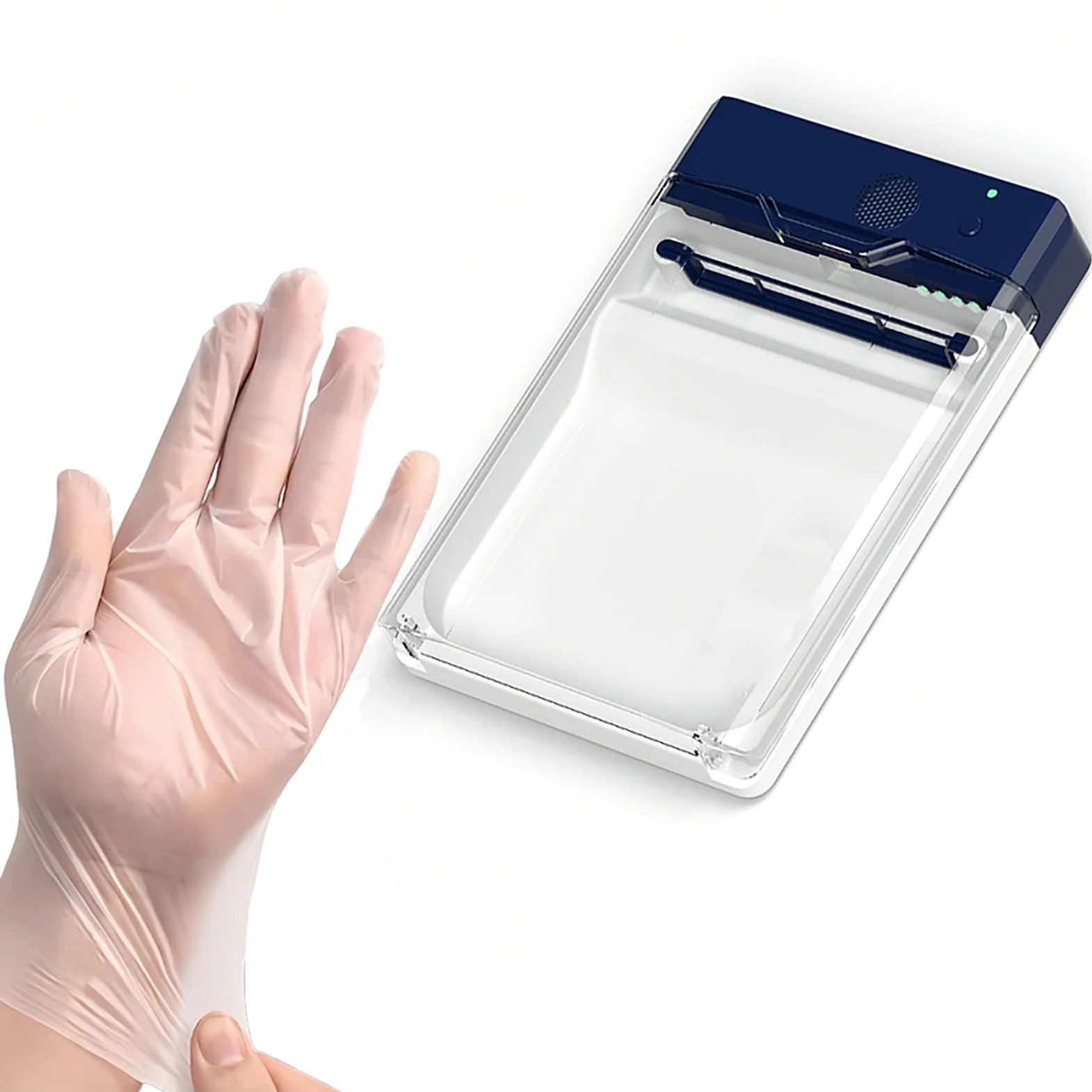 Dispensador automático de guantes desechables, montaje en pared, diseño de ahorro de espacio para un uso eficiente en caja de herramientas, garaje, taller, cocina