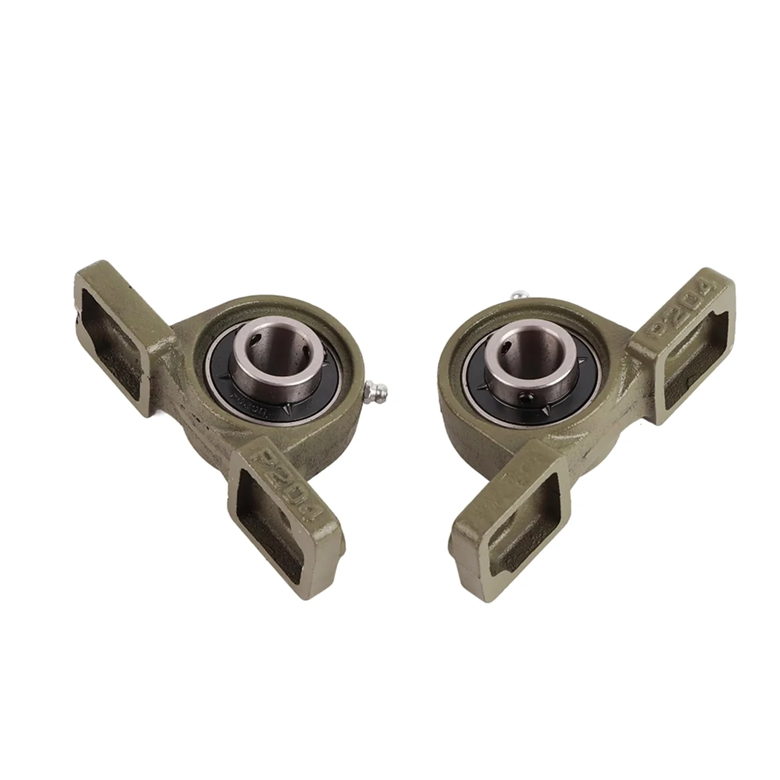 Rodamientos pequeños, 2 piezas, 12-80 mm de diámetro, rodamiento de bolas de dos pernos, carcasa de bloque de almohada, rodamiento de autoalineación, soporte de eje, rodillo esférico(UCP205 25 mm)