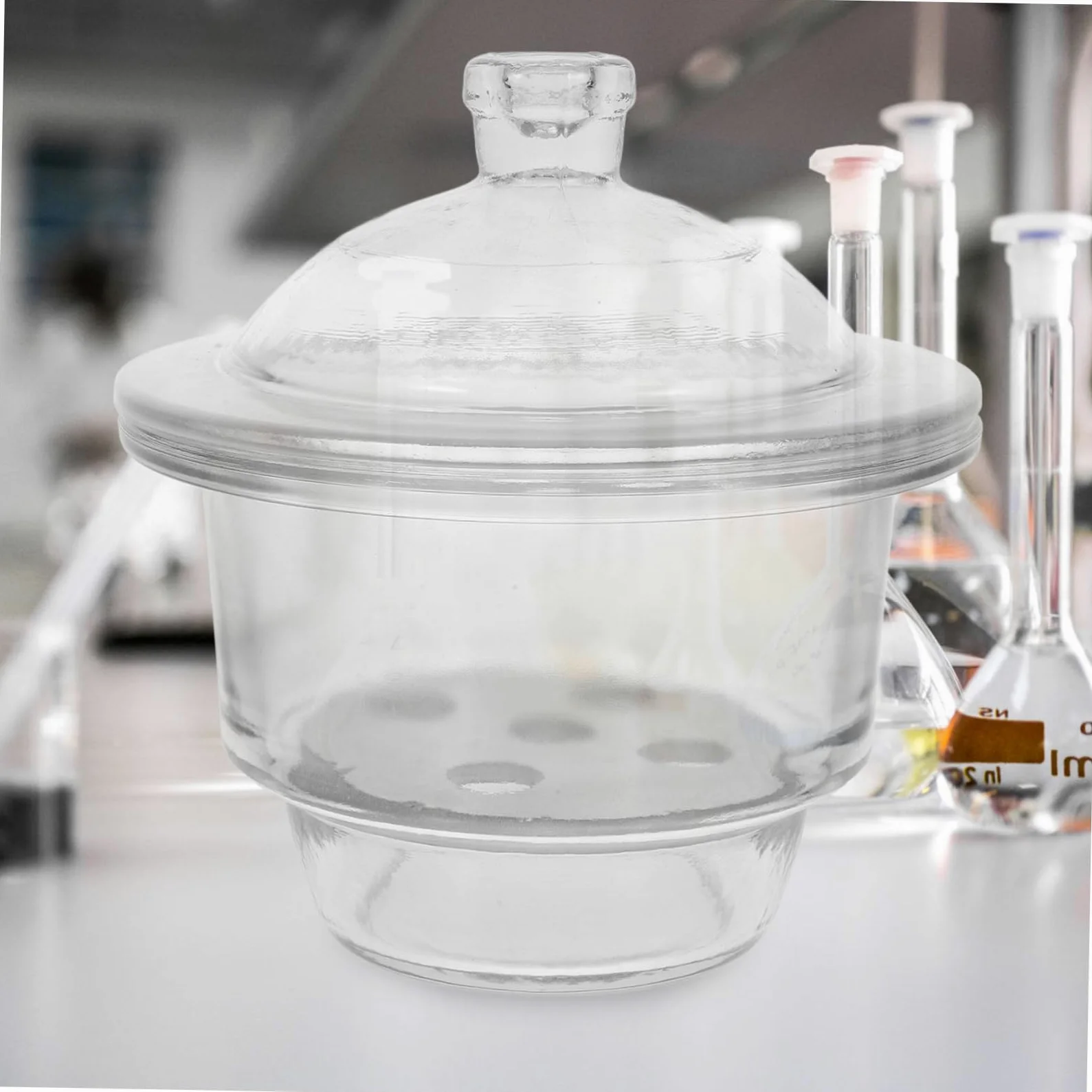 Housoutil 1 Pc Botella De Secado Desecador De Vidrio Polipropileno Desecador Contenedor De Almacenamiento Al Suministros De Laboratorio Desecador Claro Vacío Desecador Matraz Aspiradora Niño