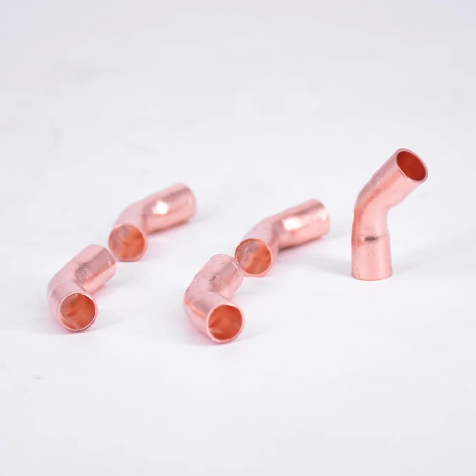 1/4" 3/8" 1/2" 3/4" 1" 10 15 16 19 22 25.4 28mm ID Copper End Feed Solder 45 Degree Elbow Fitting Coupler For Air Condition(ID 76mm Wall 2.0mm) Brass Hose