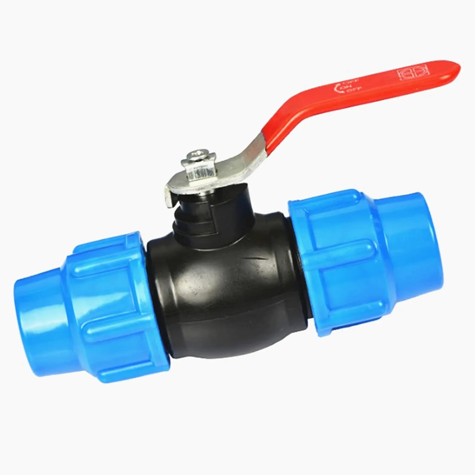Juntas y conexiones de fontanería de acero inoxida 20/25/32/40/50/ 63mm Plastic Water Pipe Steel handle Quick(Black,25mm)