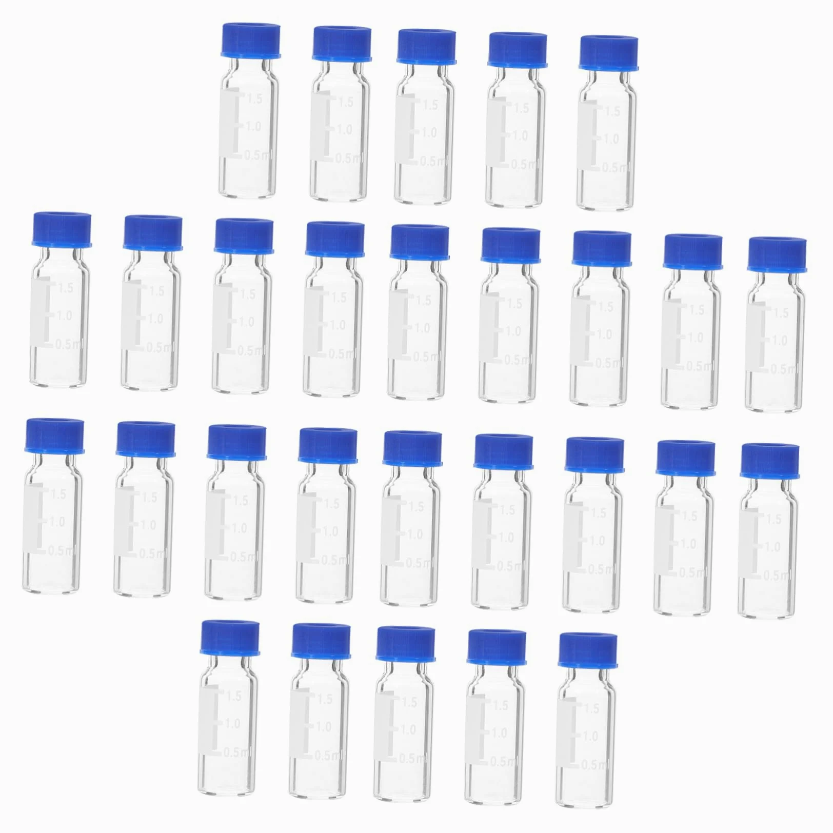 Gatuida 500piezas Frascos De Vidrio Tapa De Muestreo Transparentes Con Escala Botellas Pequeñas Para Almacenamiento De Muestras Para Laboratorio y Uso Doméstico