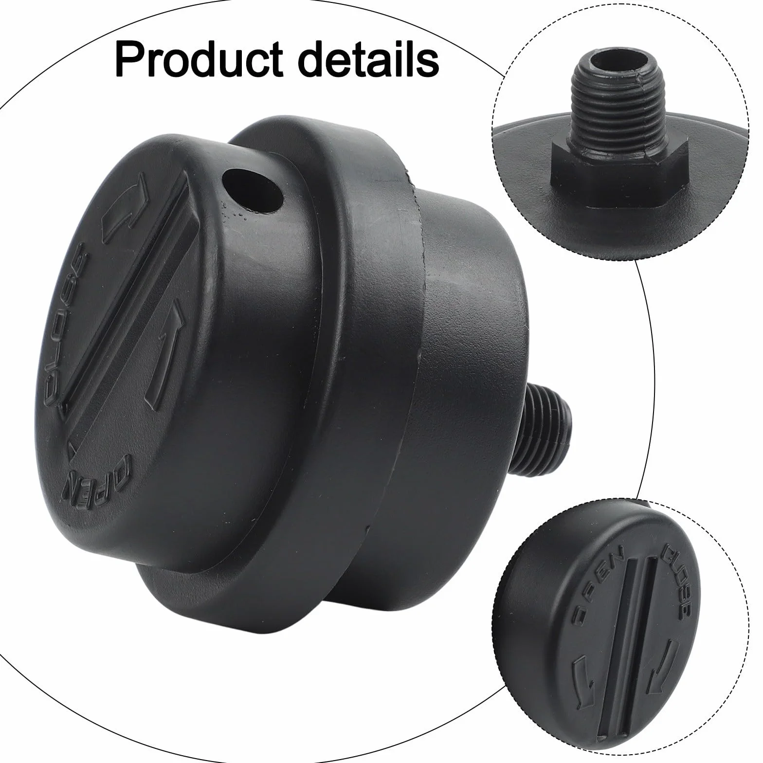 Filtro de compresor de aire de plástico 13 mm 16 mm 20 mm silenciador reducción de ruido reemplazo negro