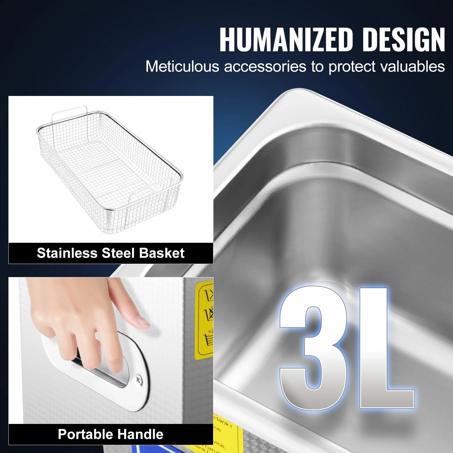 Limpiador UltrasóNico Profesional De 3L De 120 W Con Temporizador Digital Y CalefaccióN De Acero Inoxidable Para Joyas, Gafas Dentadas Herramientas Tarjetas De Circuito, Piezas De Repuesto Personal