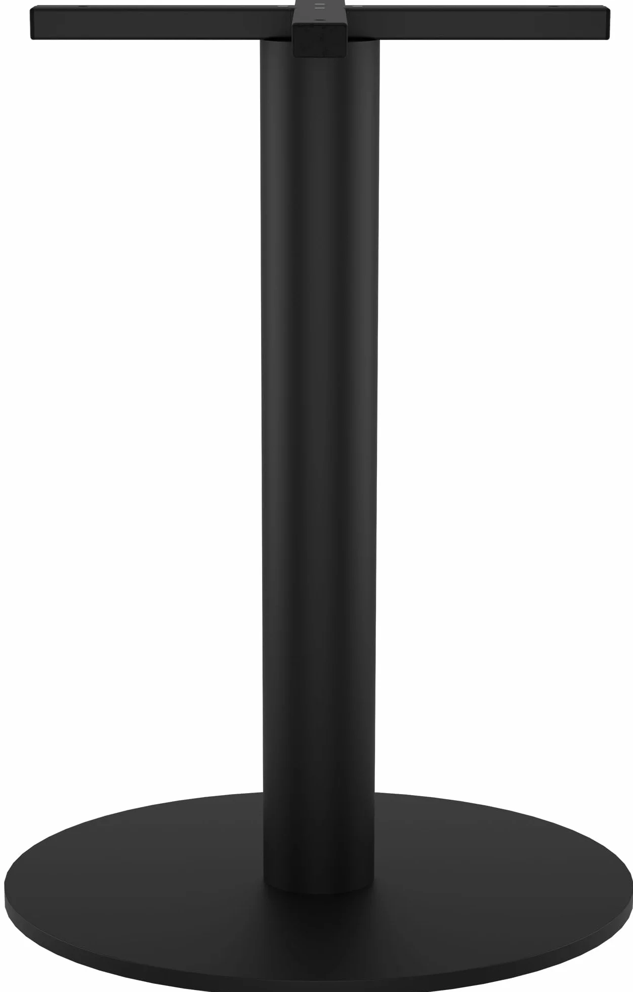 CLP Base de Mesa de Metal Negro, Patas de Mesa Marudi de Acero con Recubrimiento en Polvo, Base de Mesa Robusta para Interior y Exterior, Color:Negro, Forma:Redondo