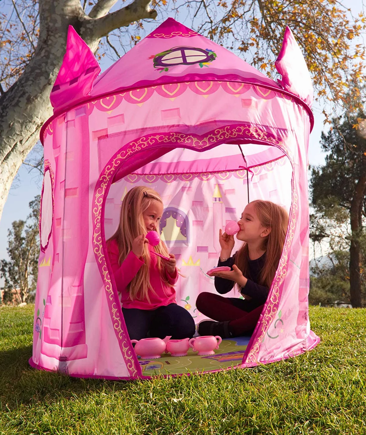 Tienda de campaña Infantil Castillo de Princesas Carpa Interior Rosa