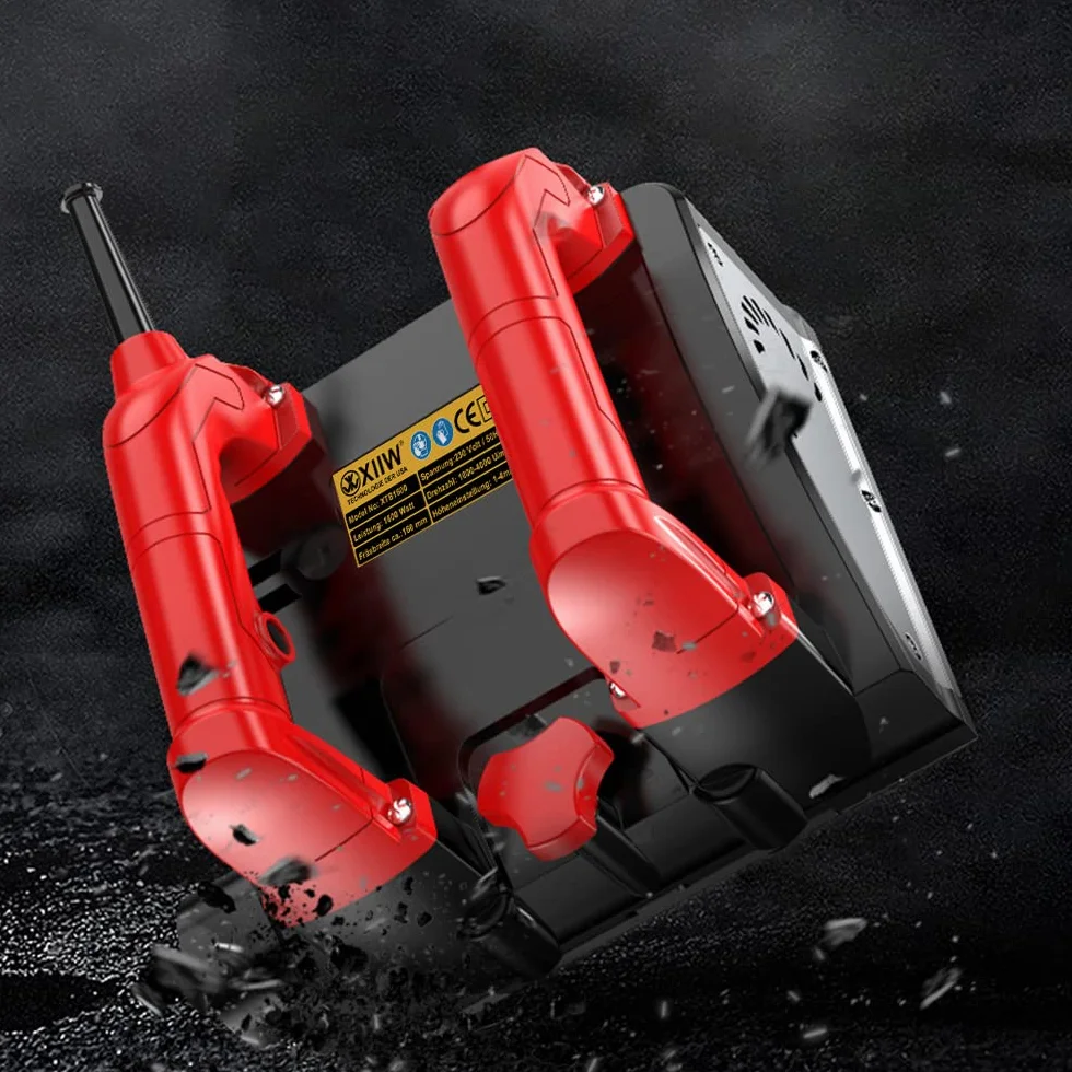 XIIW Fresadora de hormigón para superficies duras, 1600 W, 4000 rpm, fresadora de rodillos, fresadora de renovación para azulejos/cerámica, cemento, arena arcillosa, piedra caliza, vidrio