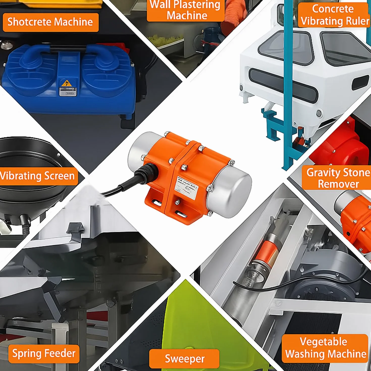 220V 100W Motor de Vibración con Controlador de Velocidad de 0-3000RPM, para Minería Metalurgia Carbón Electricidad y Construcción
